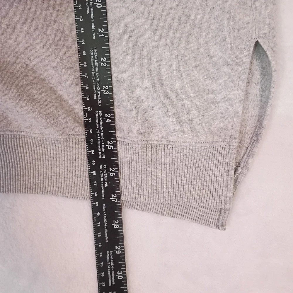 American Eagle Ahh-mazingly Soft Colorblock Raglan Sweatshirt Gray Pink Medium - Picture 8 of 14